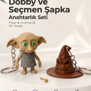 Dobby ve Seçmen Şapka Anahtarlık Seti